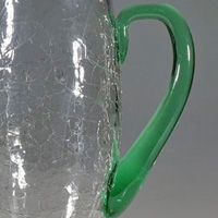 Tiffin #14194 Bi-Color Crackle Pitcher Handle