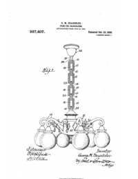 Beardslee Chandelier Chandelier Stem Patent  937407-1