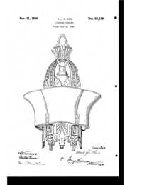 Beardslee Chandelier Light Fixture Design Patent D 82519-1