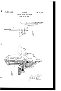 Centre Lighting Fixture Mfg. Light Fixture Bracket Design Patent D 78220-1
