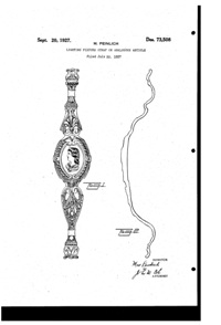 Geringer Lighting Fixture Mfg. Light Fixture Strap Design Patent D 73508-1