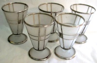 Unknown Deco Tumbler w/ Silver Overlay