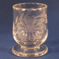 Unknown Footed Toothpick w/ Cornflower Cut