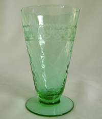 Unknown Diamond Optic Footed Tumbler
