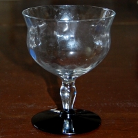Weston #3345 Black-Footed Sherbet w/ Diamond Optic