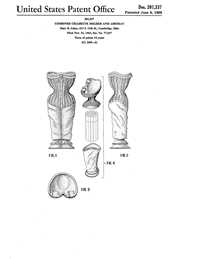 Beaumont Corset Cigarette Holder and Ash Tray Design Patent D201337-1