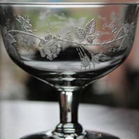 Seneca #8000 Regular Sherbet w/ #609 Rose Etch