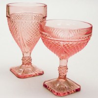 L. E. Smith # 1776 Early American Goblet & Sherbet