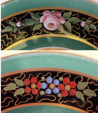 Westmoreland Enameled Rose Decoration