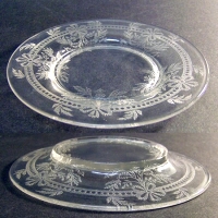 Unknown Plate w/ Lotus #1023 Border Etch