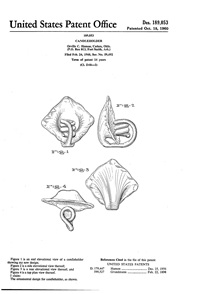 Hamon Candleholder Design Patent D189053-1