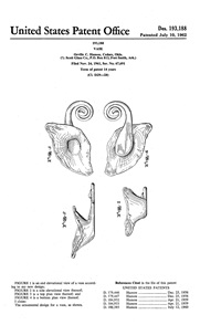 Hamon Vase Design Patent D193188-1