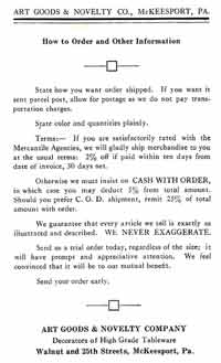 Art Goods and Novelty Company Catalog Page  2