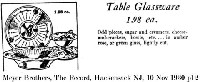 Unknown Table Glassware Advertisement