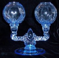 New Martinsville #4457 Candlestick w/ Peg Vases