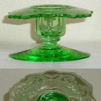 New Martinsville #  36 Oscar Candleholder w/ Roberto Etch