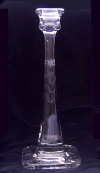 Cambridge #2800/111 Candlestick with Floral Cutting #896
