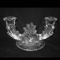Fostoria #2496 Baroque Duo Candleholder w/ #325 Etch