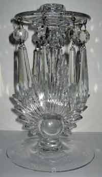 Fostoria #2545 Flame Candlestick with Lustres