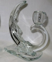 Paden City Man in the Moon Candlesticks