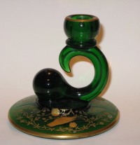 Paden City # 900 Candlestick w/ Unknown Etch