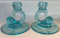 Paden City # 777 Comet Candle Holders
