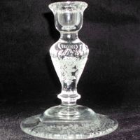 Paden City # 881 Gadroon Candlestick w/ Irwin Etch
