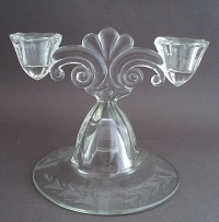 Paden City #1504 Chaucer Two-Light Candlestick