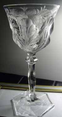 Baccarat Stem with Elaborate Floral Cutting