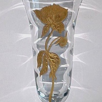 Tiffin Rose of Britain Gold Encrusted Etch