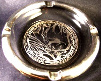 Rockwell Silver Fawn Decoration on Unknown Ashtray