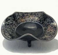Rockwell Silver Overlay on Duncan & Miller #34 Three Leaf Bonbon