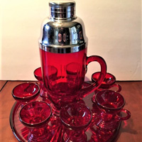 New Martinsville #  37 "Moondrops" Cocktail Set