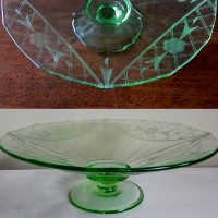 New Martinsville #  34 Addie Flared Bowl w/ Unnamed Cutting