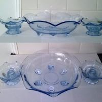 New Martinsville #  37 "Moondrops" or Georgian Console Set