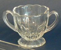 New Martinsville #  45 Janice Individual Cream & Sugar w/ Tray