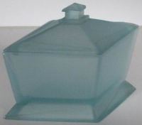 New Martinsville Diamond Puff Box