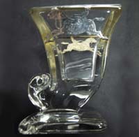New Martinsville Cigarette Holder with Silver Overlay