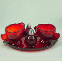 New Martinsville #  42 Radiance Five-Piece Service Set