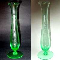 Morgantown #   36 Uranus Vase w/ Lotus Japanese Tulip Etch