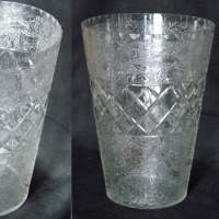 Morgantown #   57 Asbury Vase w/ Trellis Decoration