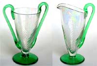 Morgantown #   18 Barbara Spiral Optic Creamer & Sugar