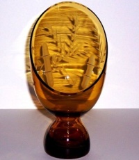 Morgantown #  104 Coronet Candleholder w/Unknown Cutting