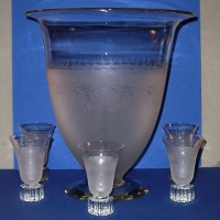 Morgantown # 7023 Cog Tumbler w/ Carlton Frostie Etch
