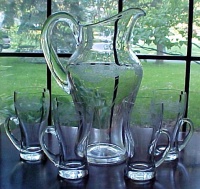 Morgantown #   10 Heacock Jug w/ # 727 Victoria Etch