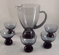 Morgantown # 9957 Wallace Martini Pitcher and Glasses