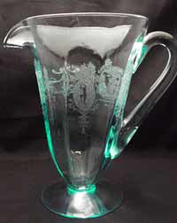 Morgantown #   37 Barry Jug w/ Sunrise Medallion Etch