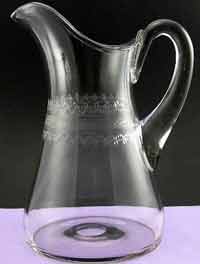 Morgantown #   15  Saxony Jug and # 9403 Needle Etch