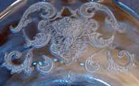 New Martinsville "Floral & Scroll" Etch