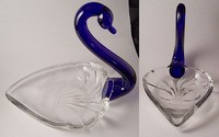 New Martinsville # 443-1SJ Janice Swan Dish